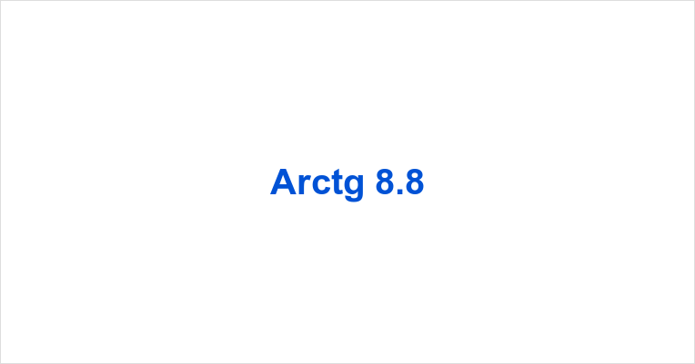 Arctg 8.8